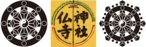 仏神宗仏神寺柳山神社ロゴマーク3連